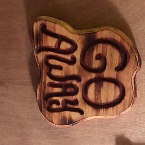 Home made wooden sign